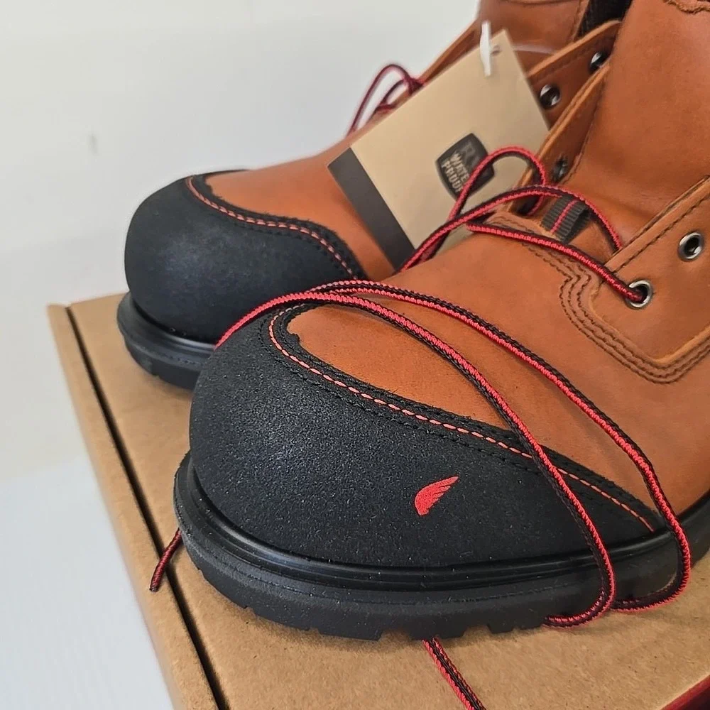 RED WING 2403 COMPOSITE SAFETY TOE LEATHER WORK BOOTS MADE IN USA 8 EE